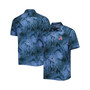 Men's Blue Atlanta Braves Bahama Coast Luminescent Fronds IslandZone Button-Up Camp Shirt