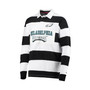 Men's Black, White Philadelphia Eagles Varsity Stripe Rugby Long Sleeve Polo Shirt