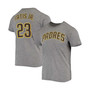 Men's Fernando Tatis Jr. Heathered Gray San Diego Padres Name and Number Tri-Blend T-shirt