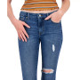 Juniors' Mid Rise Cropped Ankle Skinny Jeans