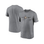 Men's Heathered Charcoal New Orleans Saints Horizontal Lockup Legend T-shirt
