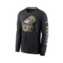 Men's Black New Orleans Saints Fashion Tri-Blend Long Sleeve T-shirt