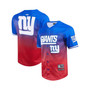 Men's Royal, Red New York Giants Ombre Mesh Button-Up Shirt
