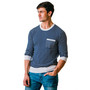 Men's Long Sleeve Crew Neck Sweater with Pocket