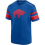 Men's Royal Buffalo Bills Textured Throwback Hashmark V-Neck T-shirt
