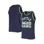 Men's College Navy Seattle Seahawks Edge Super Rival Tank Top