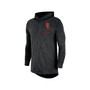 Men's Black Usc Trojans Slub Space-Dye Performance Long Sleeve Hoodie T-shirt