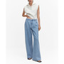 Women's Wide-Leg Pleated Jeans