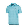 Men's Light Blue THE PLAYERS Sketched Print Lisle Polo Shirt