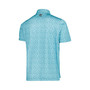 Men's Light Blue THE PLAYERS Sketched Print Lisle Polo Shirt