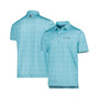 Men's Light Blue THE PLAYERS Sketched Print Lisle Polo Shirt