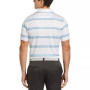 Men's Allover Space Dye Stripe Short Sleeve Golf Polo Shirt