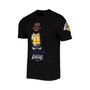 Men's LeBron James Black Los Angeles Lakers Caricature T-shirt