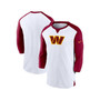 Men's White, Burgundy Washington Commanders Rewind 3/4-Sleeve T-shirt
