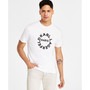 Men's Slim-Fit Flocked Circle Logo Graphic T-Shirt, Created for Macy's