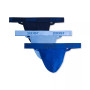 Men's 3-Pk. Cotton Essential Y-Back Thongs