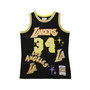Men's Shaquille O'Neal Black Los Angeles Lakers Swingman Sidewalk Sketch Jersey