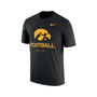 Men's Heathered Black Iowa Hawkeyes Team Football Legend T-shirt
