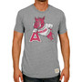 Men's Heather Gray Arkansas Razorbacks Vintage-Inspired Hog A Tri-Blend T-shirt