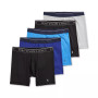 Men's 5-Pack Classic-Fit Performance Stretch Microfiber Logo Woven Boxer Briefs
