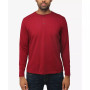 Men's Soft Stretch Henley Neck Long Sleeve T-shirt