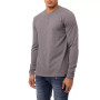 Men's Soft Stretch Henley Neck Long Sleeve T-shirt