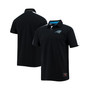 Men's Black, White Carolina Panthers Holden Raglan Polo Shirt