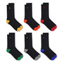 Men's 6-Pk. Performance Tipped Crew Socks