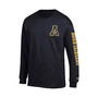 Men's Black Appalachian State Mountaineers Team Stack Long Sleeve T-shirt
