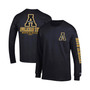 Men's Black Appalachian State Mountaineers Team Stack Long Sleeve T-shirt