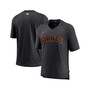 Men's Black San Francisco Giants Authentic Collection Pregame Raglan Performance V-Neck T-shirt