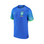 Men's Blue Brazil National Team 2022, 23 Away Breathe Stadium Replica Blank Jersey