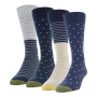 Men's 4-Pack Casual Dot Stripe Crew Socks