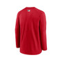 Men's Red Cincinnati Reds Authentic Collection Logo Performance Long Sleeve T-shirt