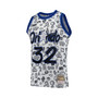 Men's Shaquille O'Neal White Orlando Magic 1994-95 Hardwood Classics Doodle Swingman Player Jersey