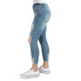 Juniors' Mid-Rise Distressed Curvy Crop Jeans