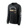 Men's Black New Orleans Saints Fan Gear Color Bar Long Sleeve T-shirt