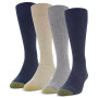 Men's 4- Pack Dress Weave and Rib Crew Socks