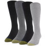 Men's 4- Pack Dress Weave and Rib Crew Socks
