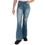 Juniors' High-Rise Ripped Flare Ankle Jeans