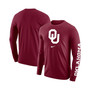 Men's Crimson Oklahoma Sooners Team Lockup 2-Hit Long Sleeve T-shirt