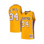 Men's Shaquille O'Neal Gold Los Angeles Lakers Hardwood Classics 1999-00 Swingman Jersey