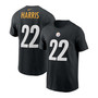 Men's Najee Harris Black Pittsburgh Steelers 2021 NFL Draft First Round Pick Player Name and Number T-shirt