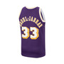 Men's Kareem Abdul-Jabbar Purple Los Angeles Lakers 1983-84 Hardwood Classics Swingman Jersey
