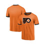 Men's Threads Heathered Orange Philadelphia Flyers Ringer Contrast Tri-Blend T-shirt