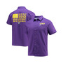 Men's PFG Purple LSU Tigers Slack Tide Camp Button-Up Shirt