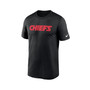 Men's Black Kansas City Chiefs Legend Wordmark Performance T-shirt