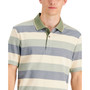 Men's Regular-Fit Striped Supima Blend Polo Shirt, Created for Macy's