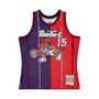 Men's Vince Carter Purple, Red Toronto Raptors Hardwood Classics 1998-99 Split Swingman Jersey