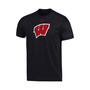 Men's Black Wisconsin Badgers School Logo Performance Cotton T-shirt